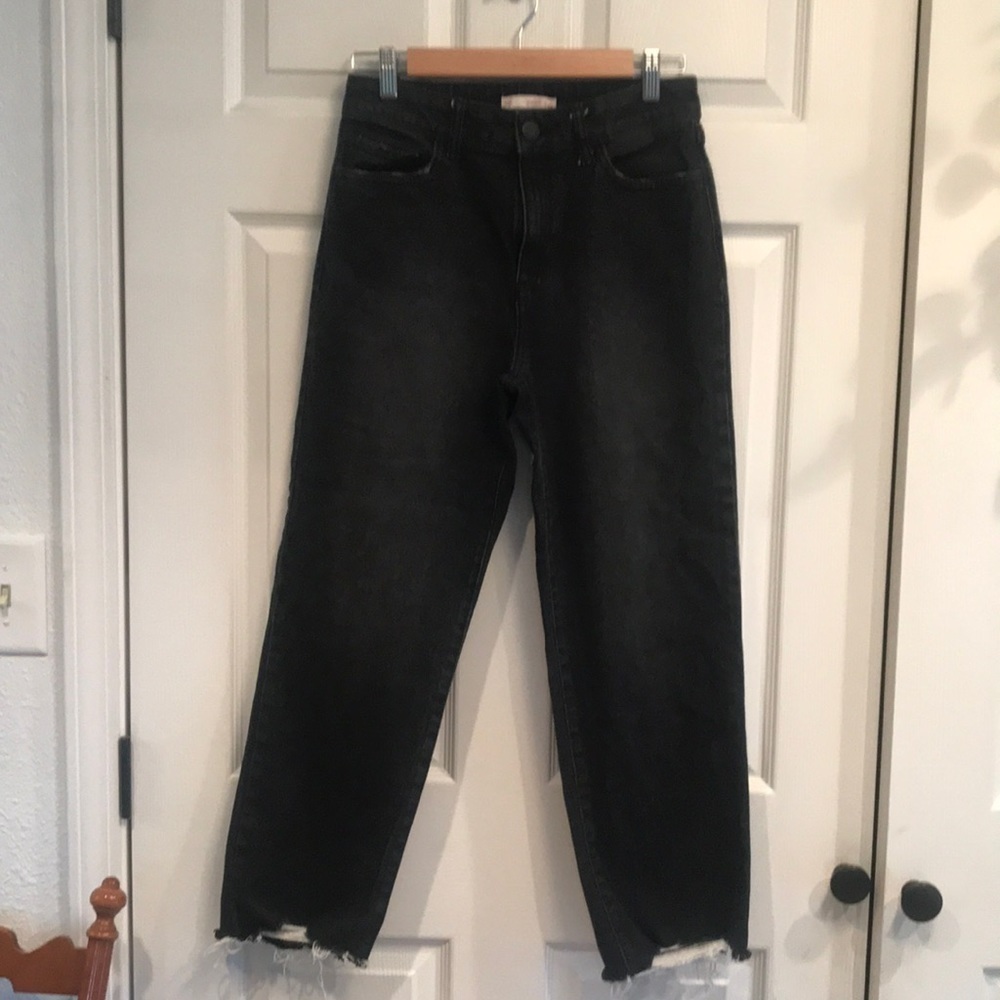 So brand size 9/29 high rise straight leg black jeans
